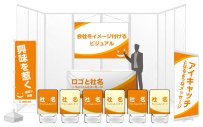 合説ブース装飾のデザイン配置例