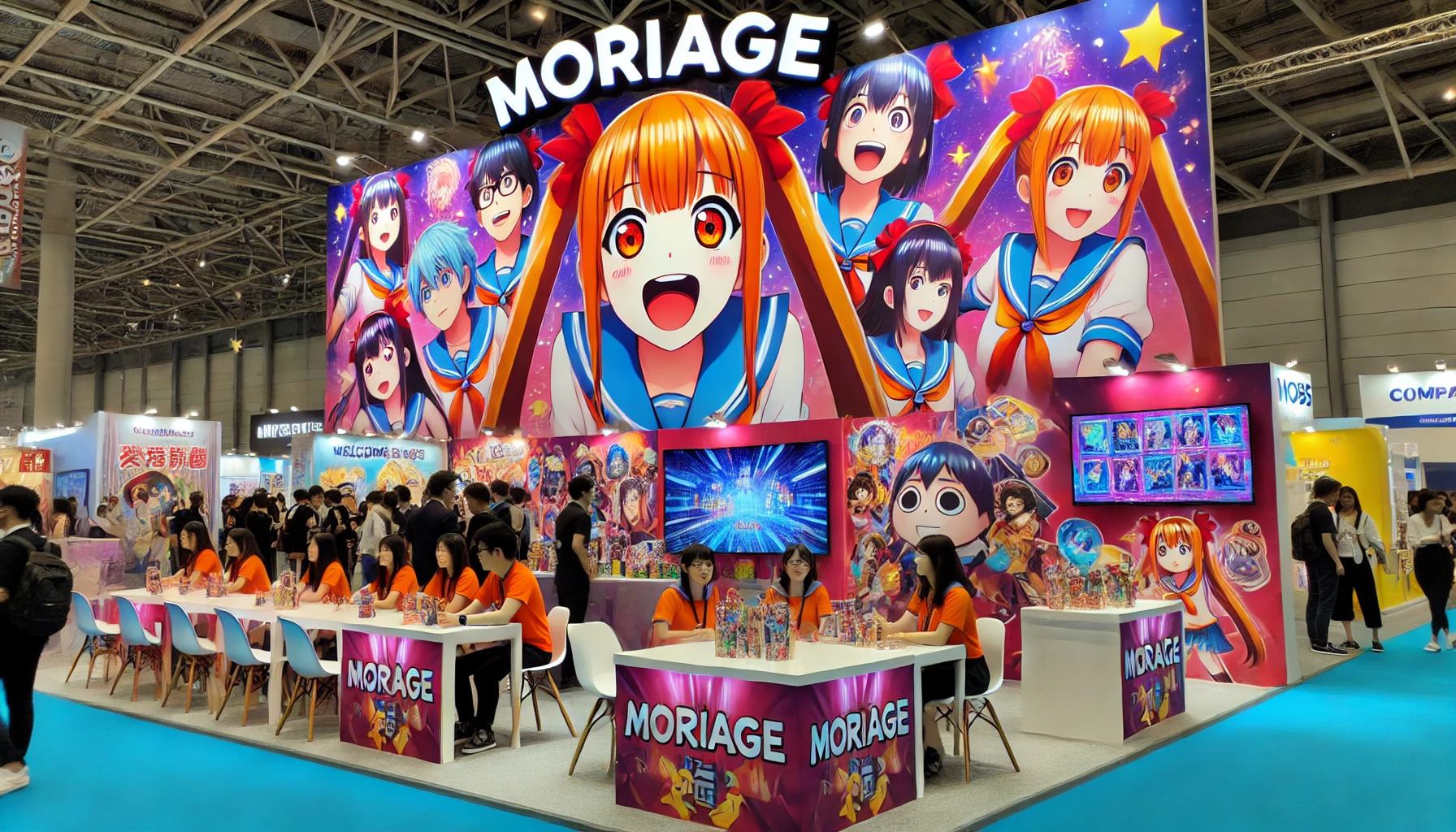 盛り上がる合説ブース装飾の写真