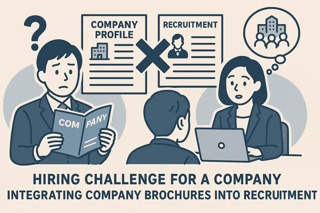 会社案内を採用に流用する企業が抱える課題 イメージ