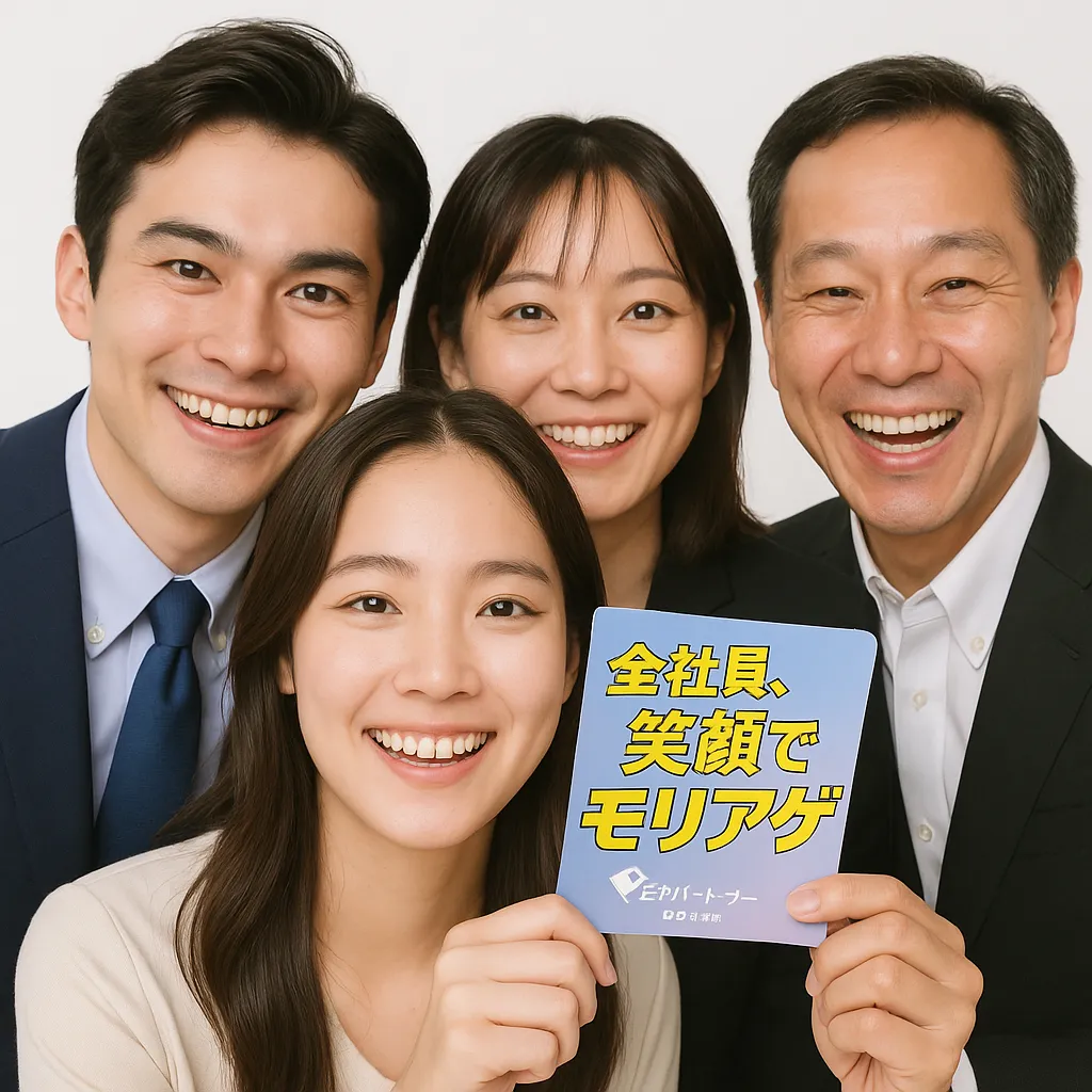 仲良し社員のステッカー