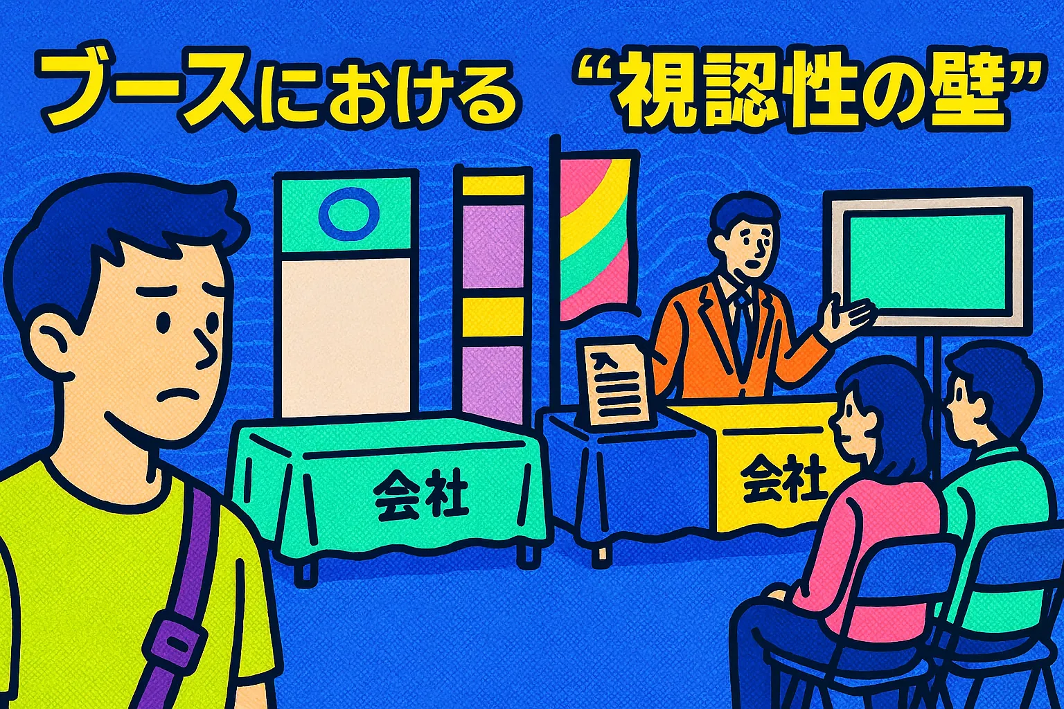 ブースにおける視認性の壁