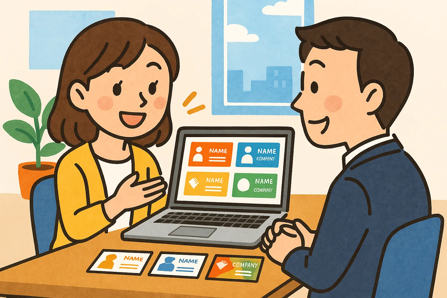 合説で成果を出す名刺の作り方