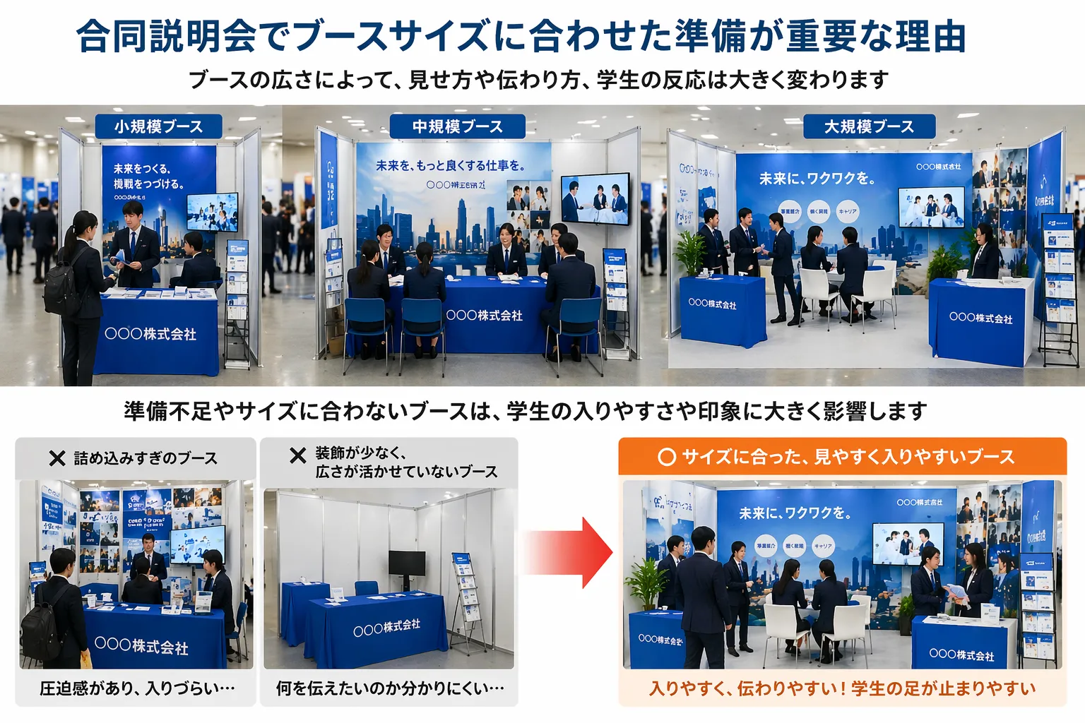 ブースのサイズに合った装飾が必要な理由