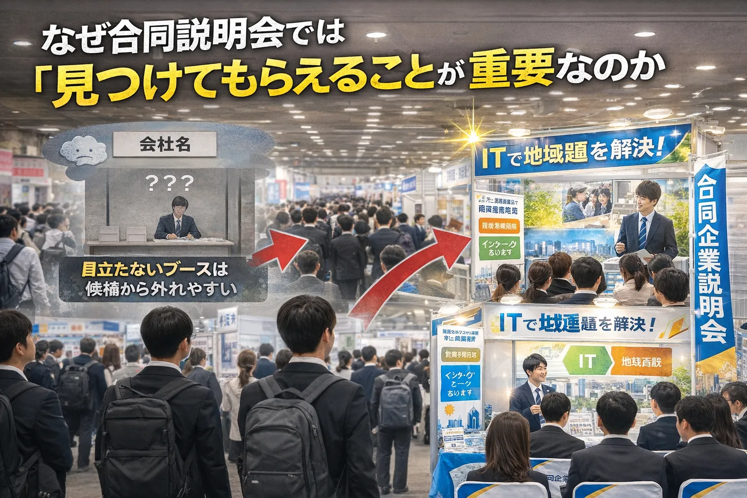 合同説明会では見つけてもらえることが重要になる理由