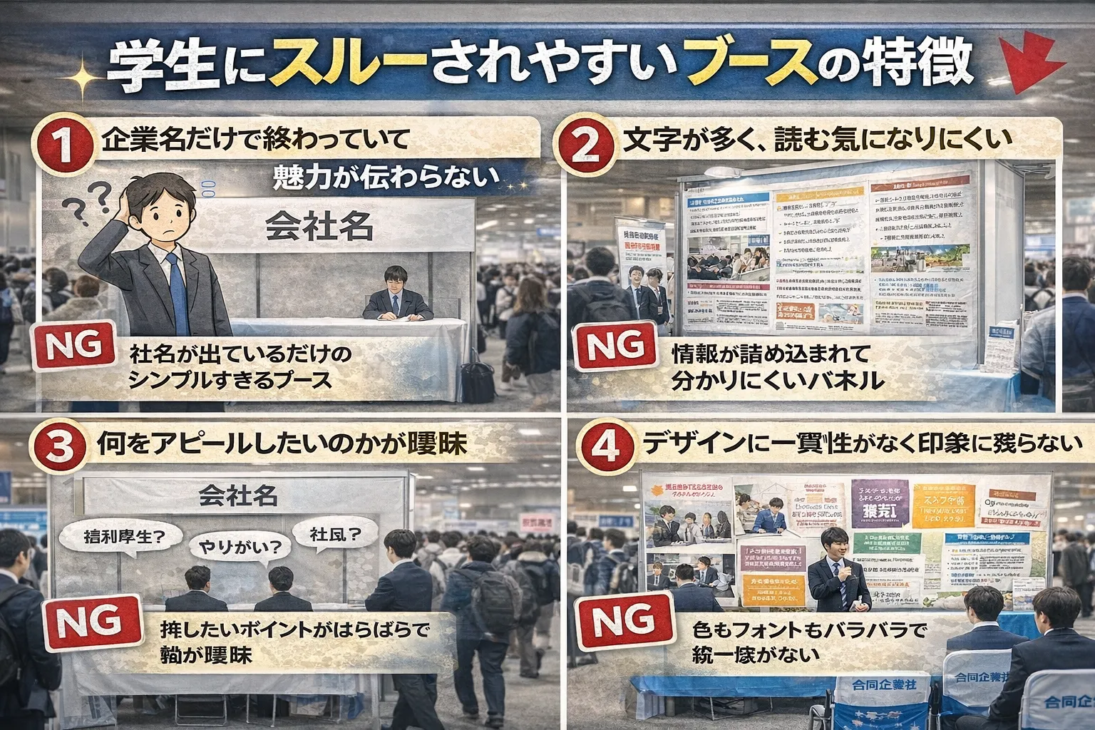 学生にスルーされやすいブース