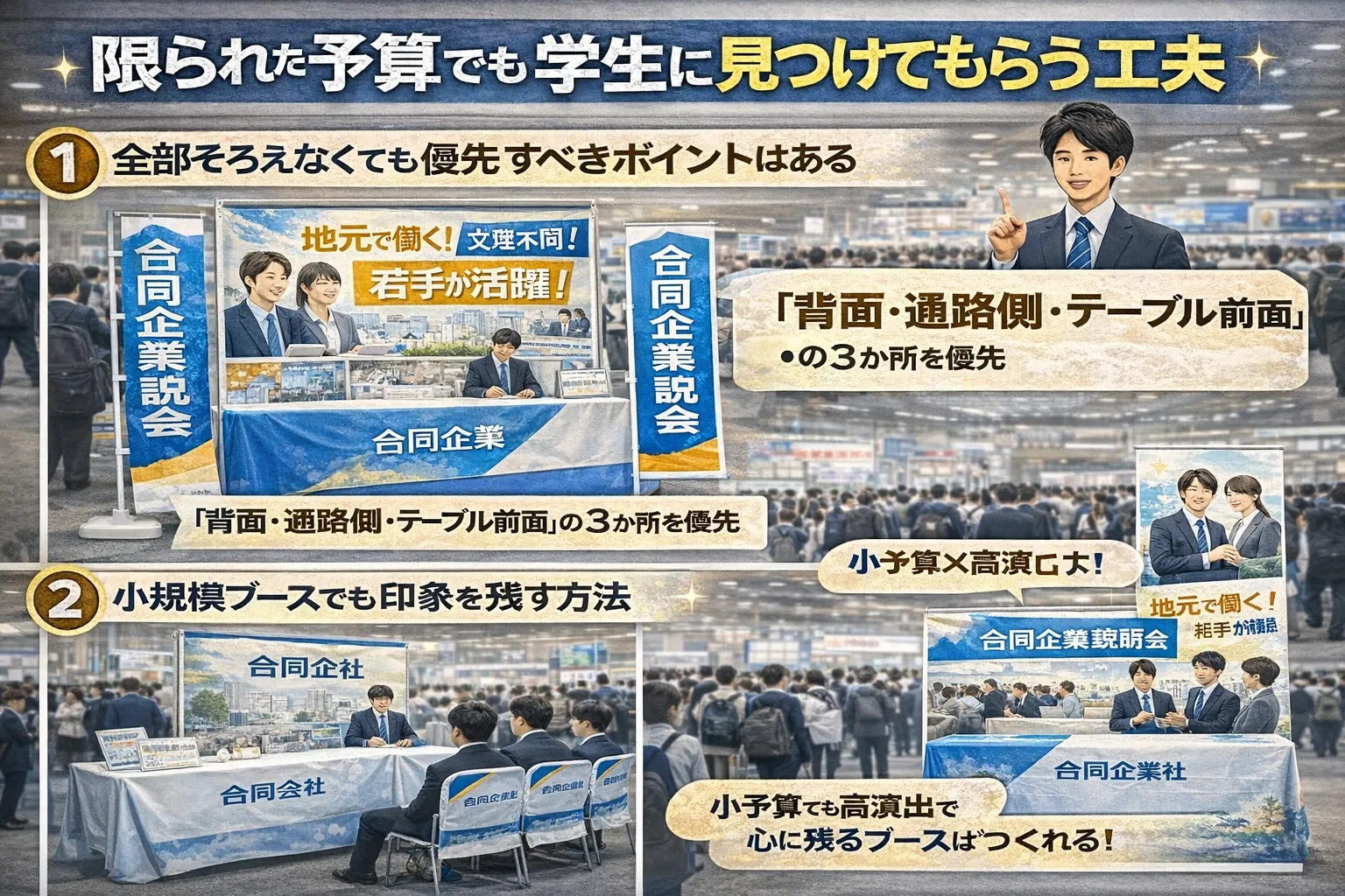 限られた予算でも学生に見つけてもらうために