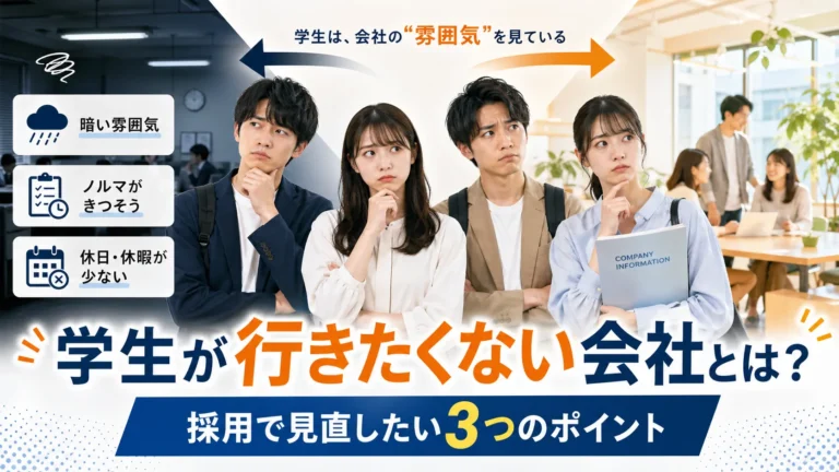 学生が避ける会社の特徴とは？今求められる職場環境