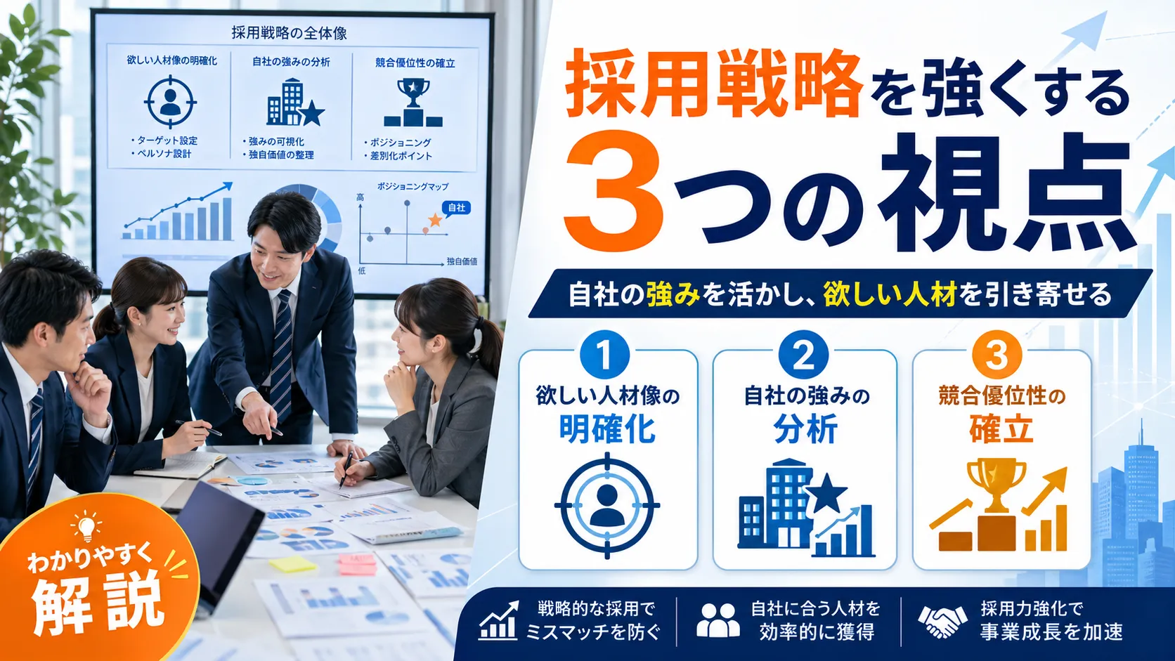 【2026年度版】中小企業の採用戦略３C分析記事アイキャッチ