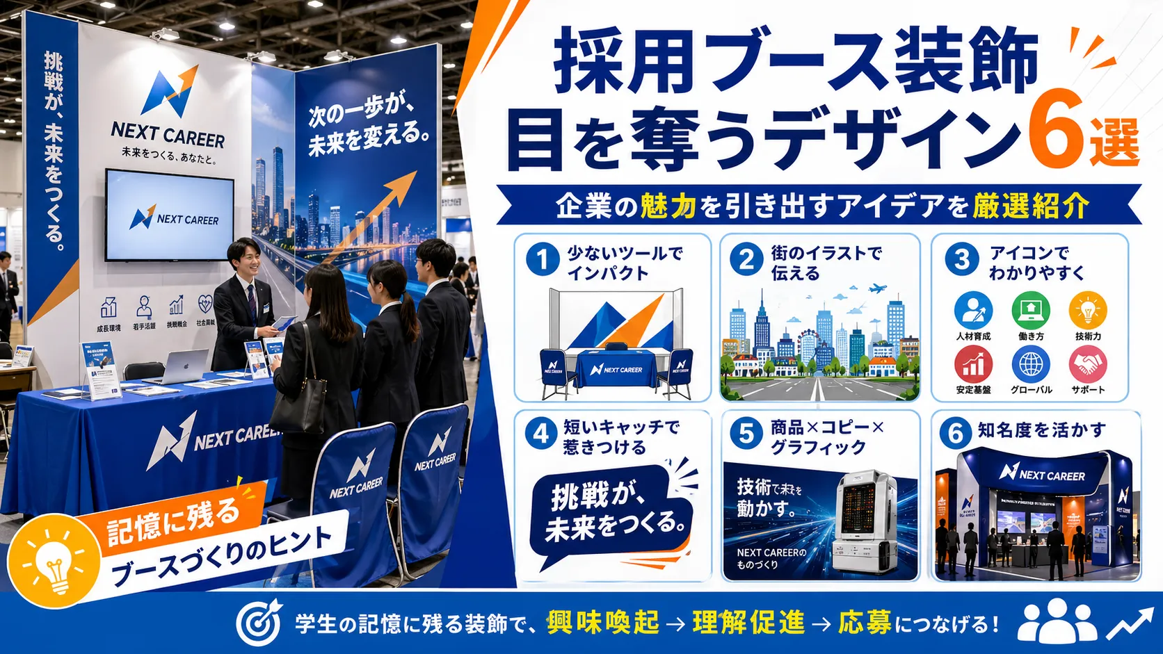 デザイナーが解説！採用ブース装飾デザイン6選記事アイキャッチ