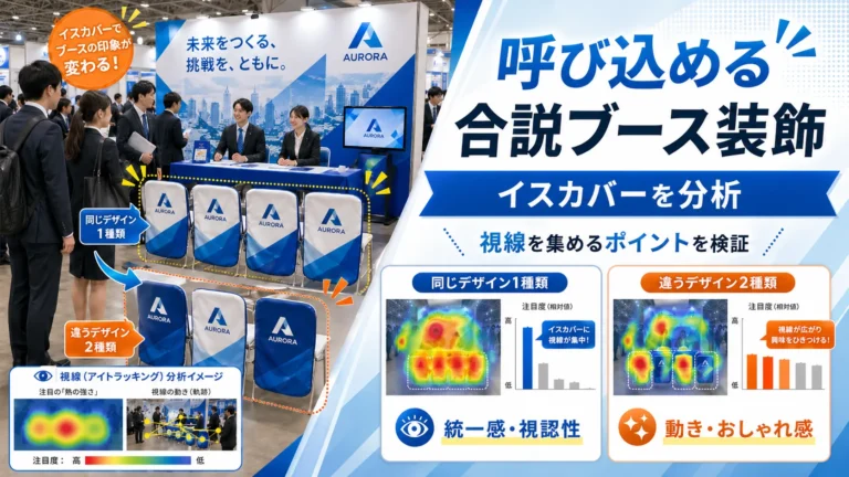 呼び込める合説ブース装飾とは？イスカバーを分析してみた