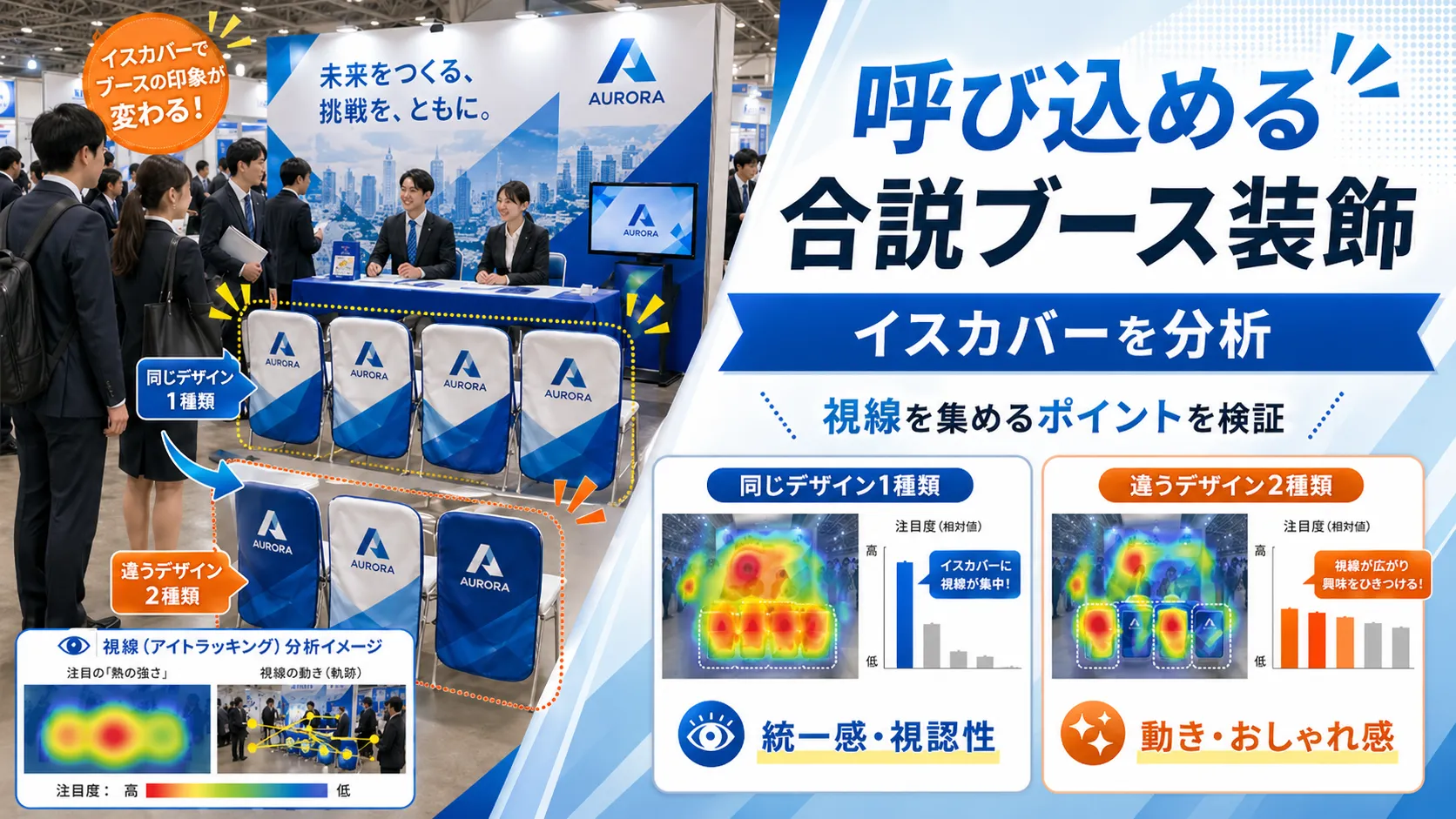 呼び込める合説ブース装飾とは？イスカバーを分析したみた