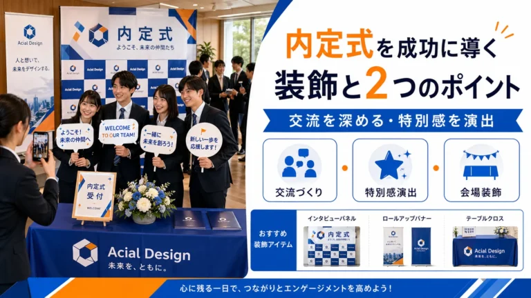 内定式の装飾ってどうすればいいの？内定辞退を下げるポイント2つを紹介