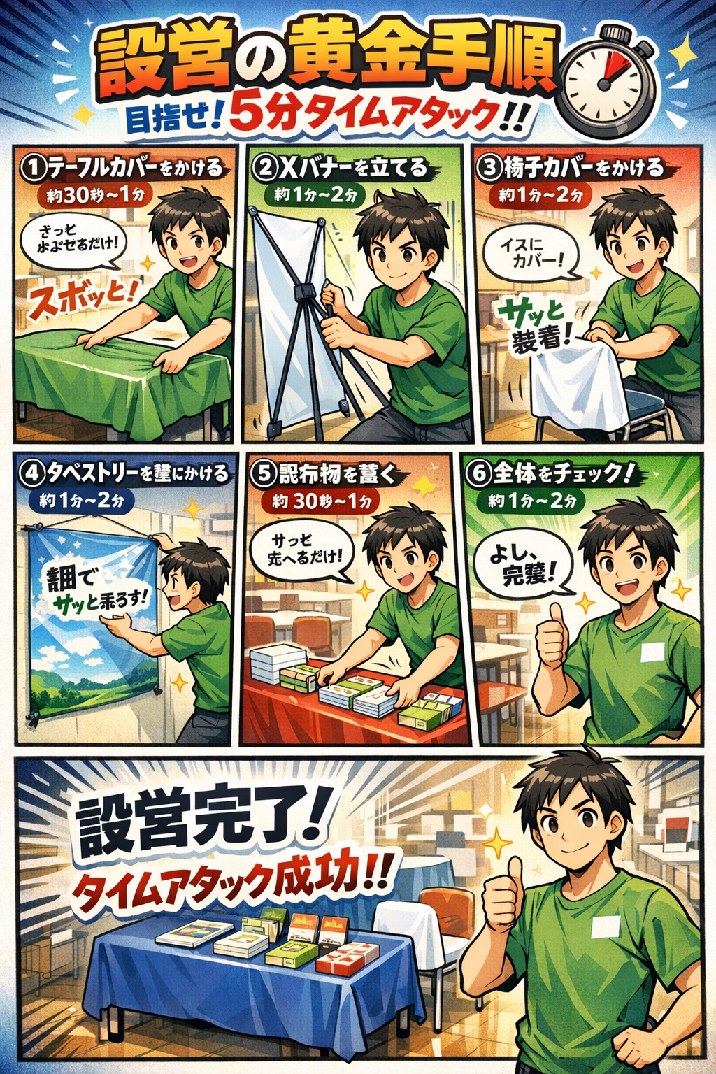 設営タイムアタック手順