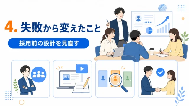 採用設計の見直しと改善施策を紹介する採用戦略資料スライド