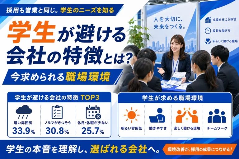 学生が避ける会社の特徴とは？今求められる職場環境