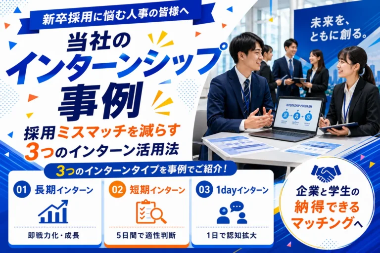 新卒採用に悩む人事の皆様へ – 当社のインターンシップ事例