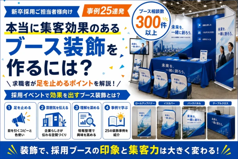 新卒採用ご担当者様向け ブース相談数300件以上の営業マンが登壇【事例25連発】 本当に集客効果のあるブース装飾を作るには？