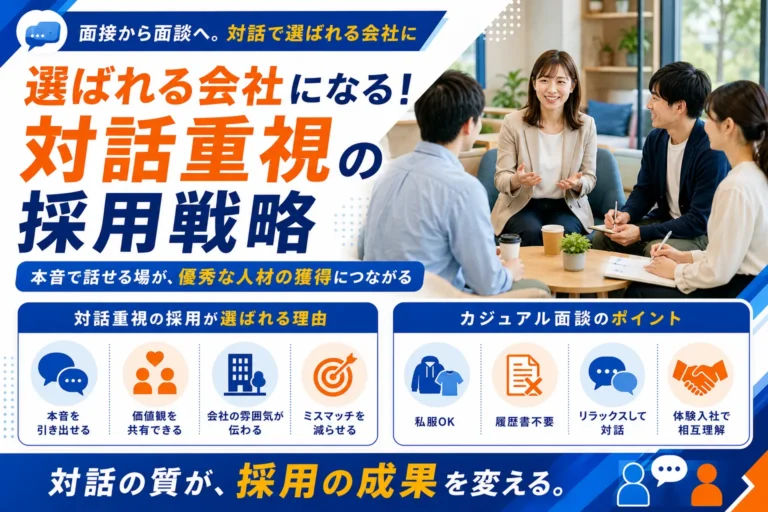 選ばれる会社になる！対話重視の採用戦略で優秀な人材を獲得