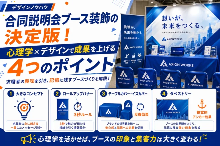 合同説明会ブース装飾の決定版！心理学×デザインで成果を上げる4つのポイント