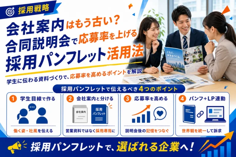 会社案内はもう古い？合同説明会で応募率を上げる採用パンフレット活用法
