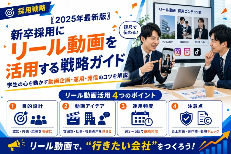 【2025年最新版】新卒採用にリール動画を活用する戦略ガイド
