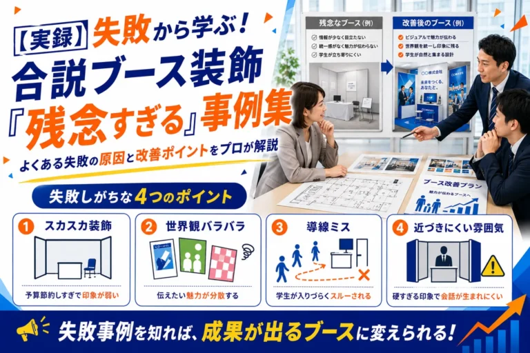 【実録】失敗から学ぶ！合説ブース装飾「残念すぎる」事例集