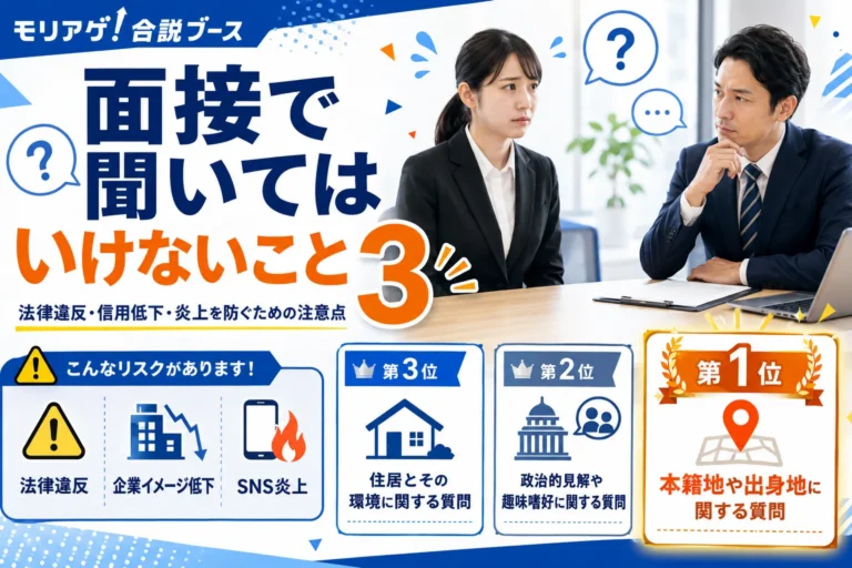 面接で聞いてはいけないことTOP3