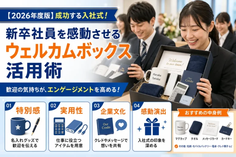 【2026年度版】成功する入社式！新卒社員を感動させるウェルカムボックス活用術