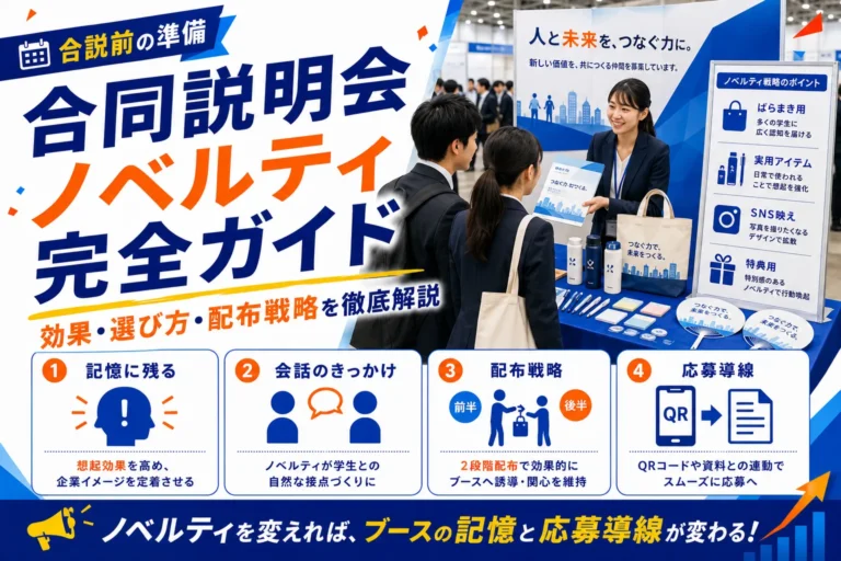 合同説明会ノベルティ完全ガイド｜効果・選び方・配布戦略を徹底解説