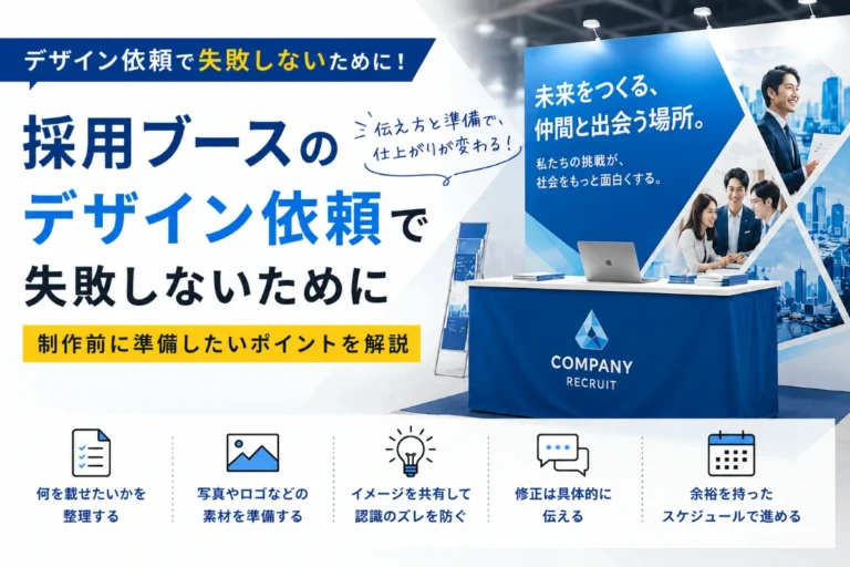 採用ブースのデザイン依頼で失敗しないために｜制作前に準備したい5つのポイント