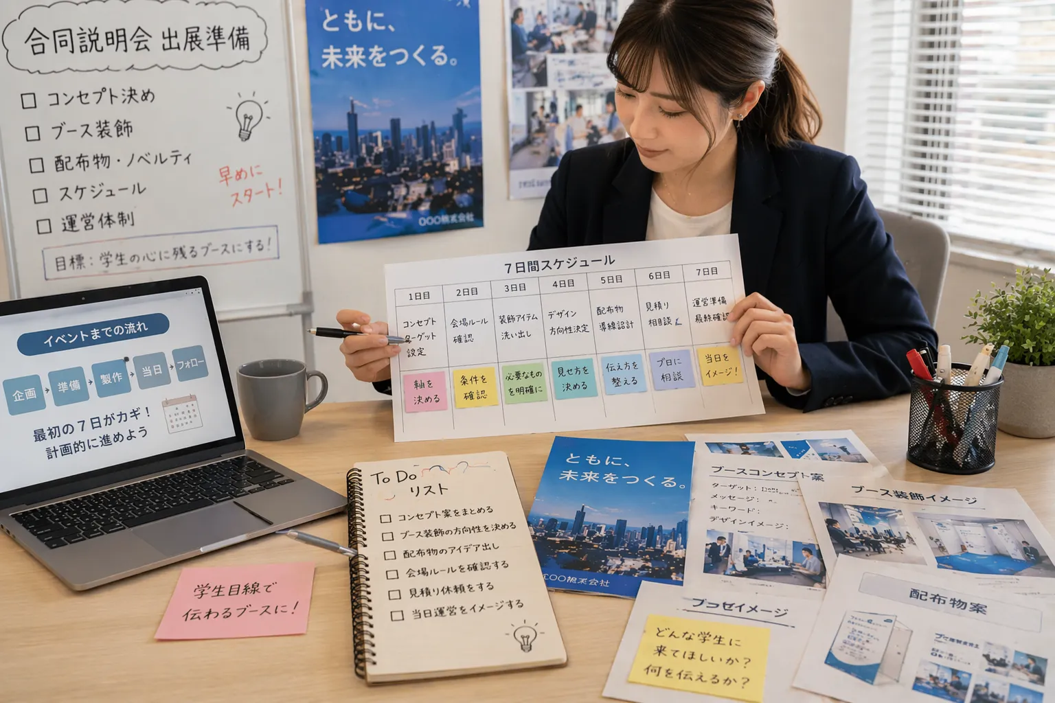 合説イベント準備を進めている画像