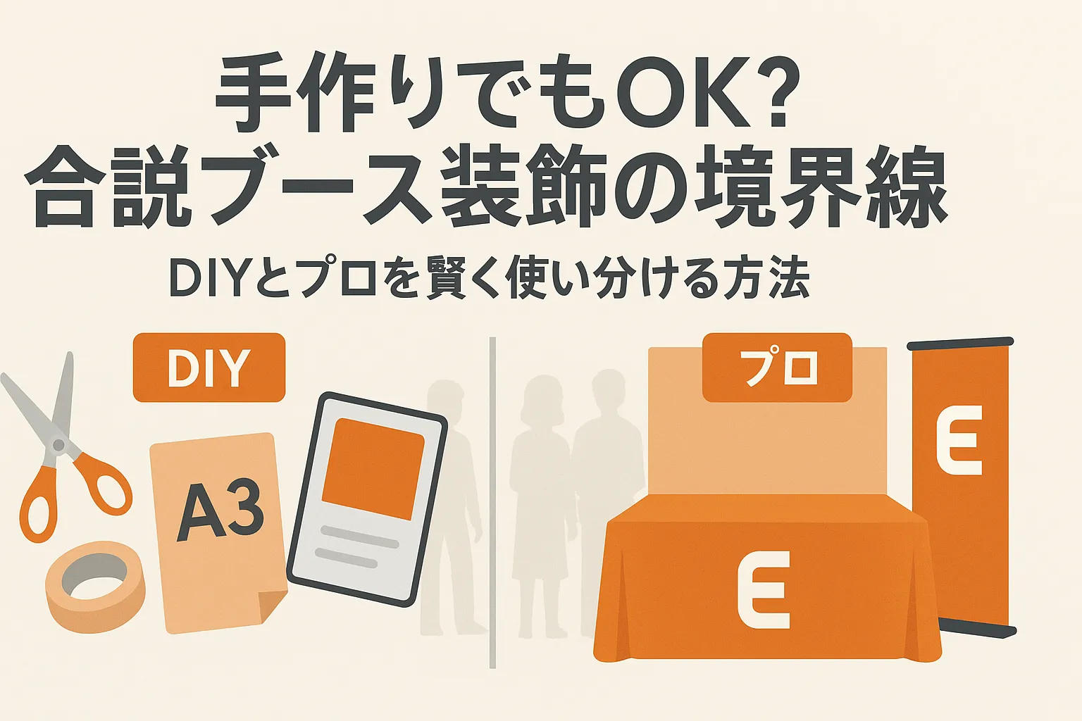 合説ブース装飾手作りと外注の境界