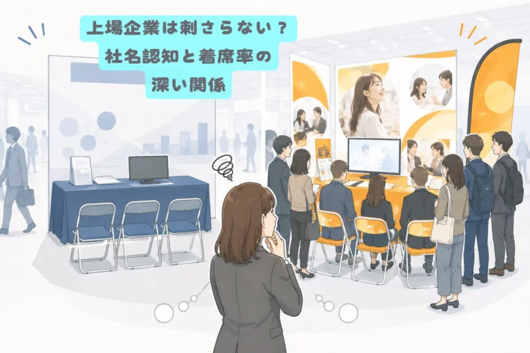 “上場企業”は刺さらない？社名認知と着席率の深い関係