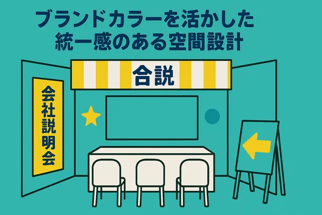 ブランドカラーを活かした統一感のある空間設計